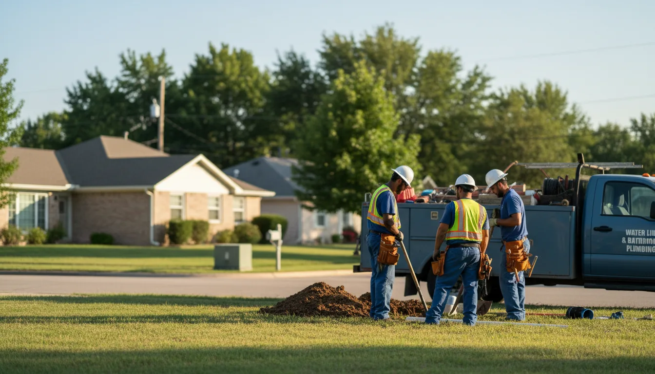 Residential water line and bathroom plumbing service in Graytown, OH